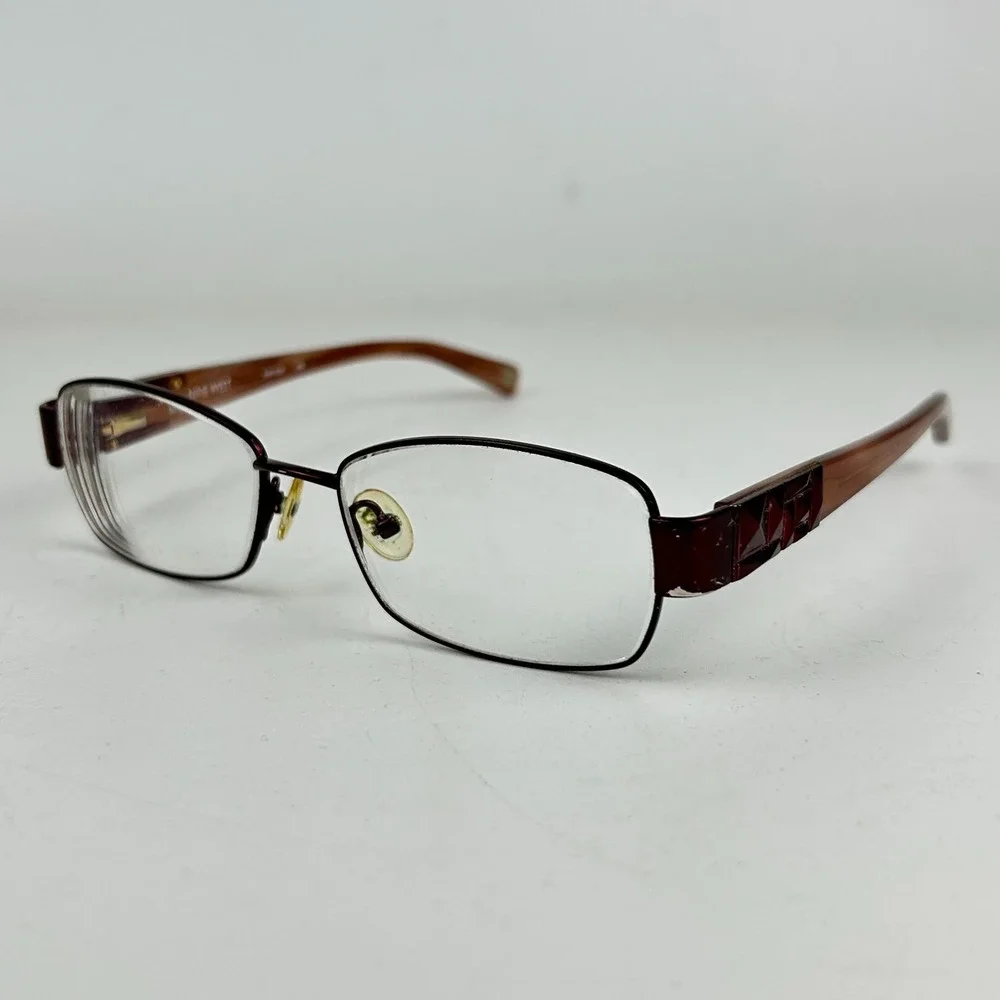 Nine‎ West NW1024 Women's Eyeglasses Frame Brown Plastic Full Rim 50-15-135 mm